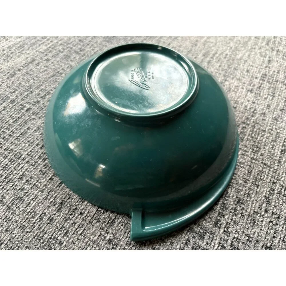 Boonton‎ N.J. USA Vintage Teal Divided Dish Bowl 605-10 Durable Melamine Plastic